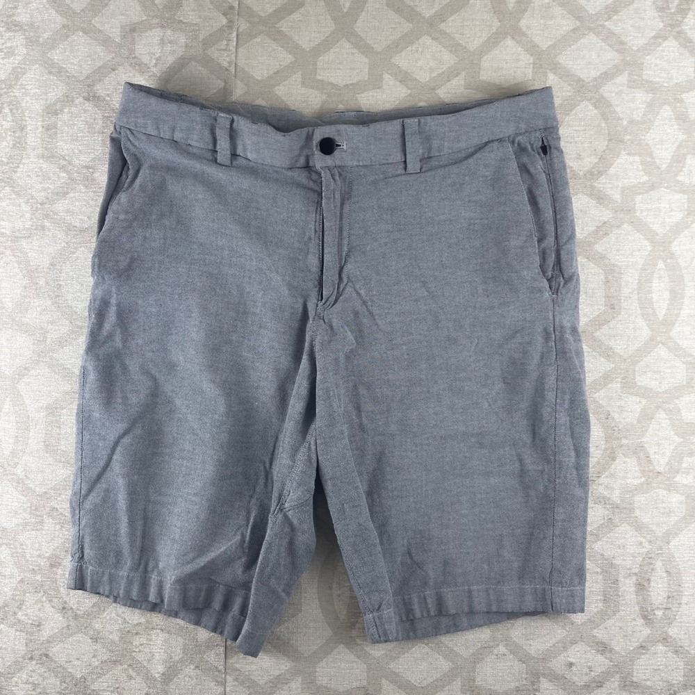 Lululemon Commission Short Mens‎ 34 Grey Oxford Stretch Chino Shorts